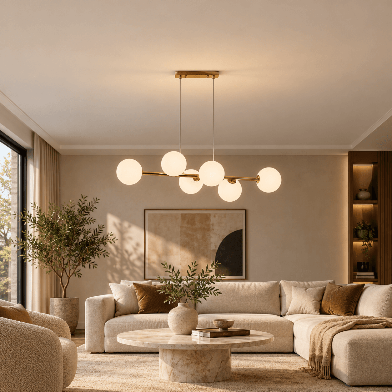 LUMERA™ – Złota Lampa Wisząca Kule